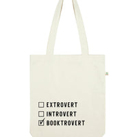 Booktrovert Recycled Tote Bag