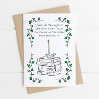 Edith Wharton - 'Spreading Light' Literary Quote Card
