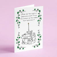 Edith Wharton - 'Spreading Light' Literary Quote Card