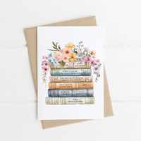 Edith Wharton Book Stack Card