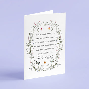 The Great Gatsby - 'Like Moths Among The Whisperings' Literary Quote Card