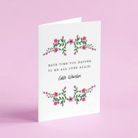 The Age of Innocence - 'You Happen To Me All Over Again' Literary Quote Card
