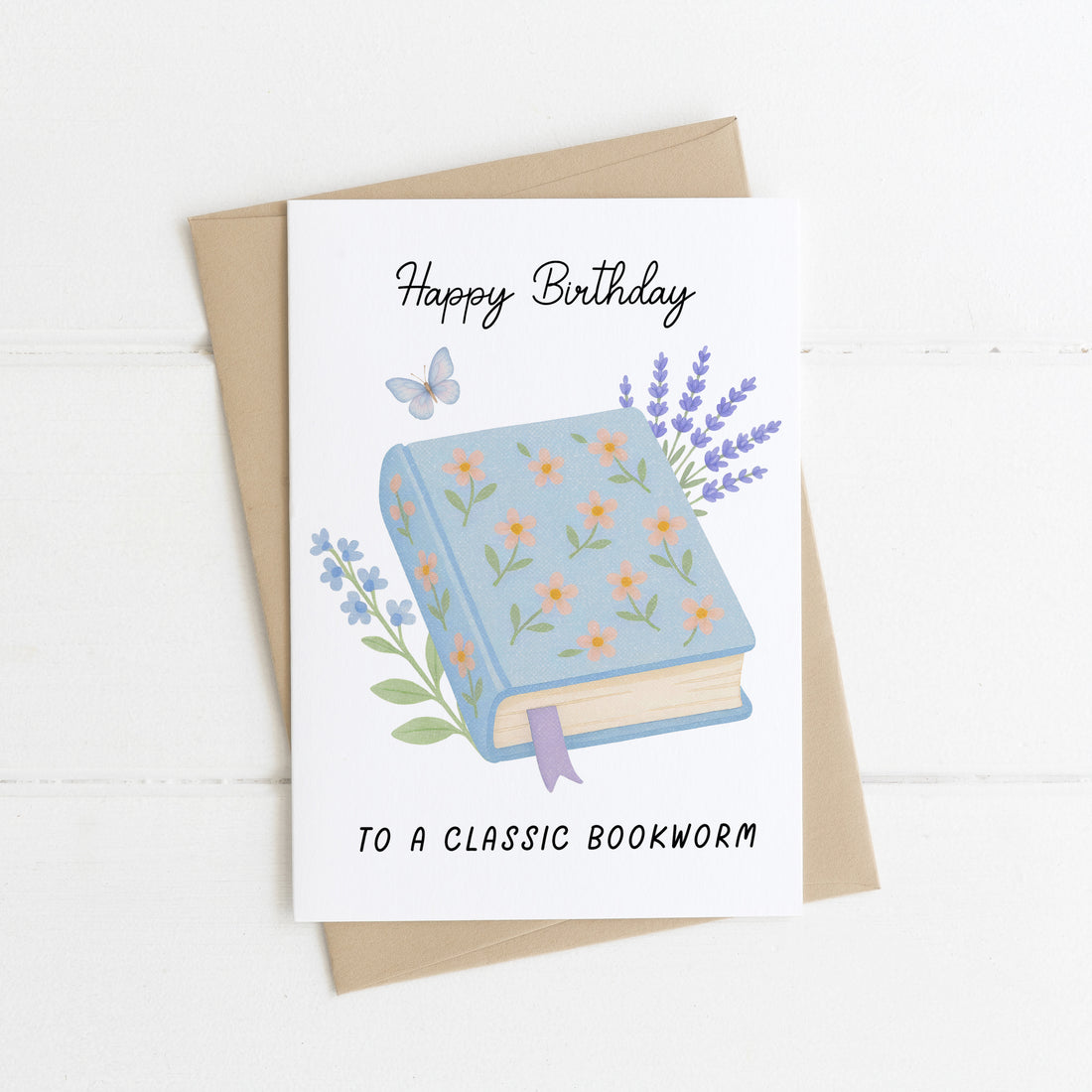Classic Bookworm / First Edition Birthday Card