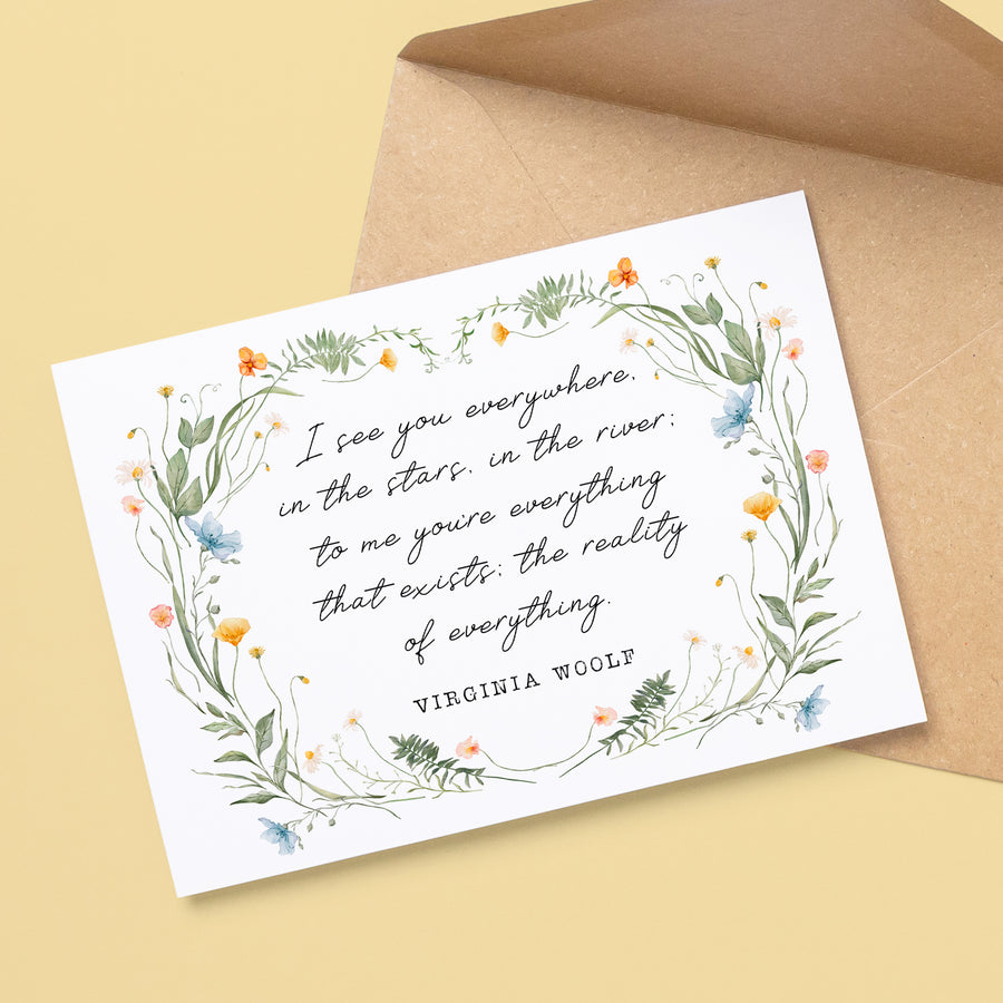 Night and Day - 'I See You Everywhere' Literary Quote Card