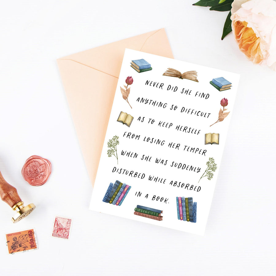 A Little Princess - 'Absorbed In A Book' Literary Quote Card