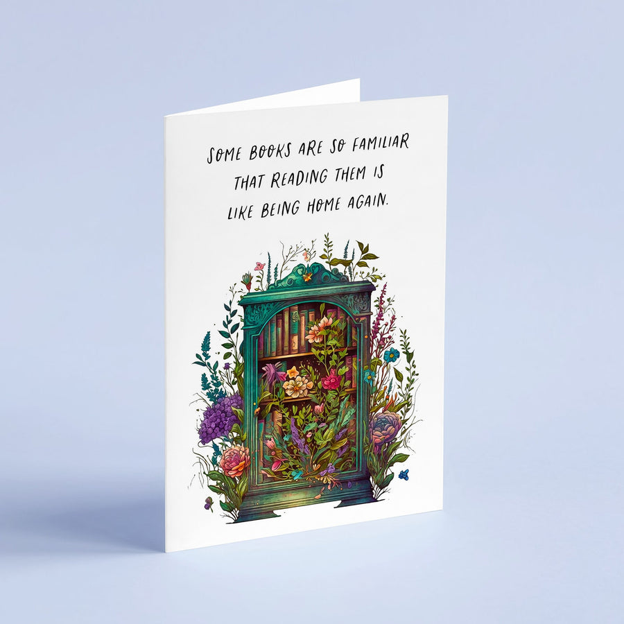 Louisa May Alcott - 'Some Books Are So Familiar' Literary Quote Card