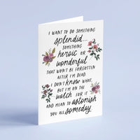 Little Women - 'Something Heroic' Literary Quote Card
