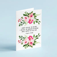 Virginia Woolf - 'I Don't Believe In Ageing' Literary Quote Card