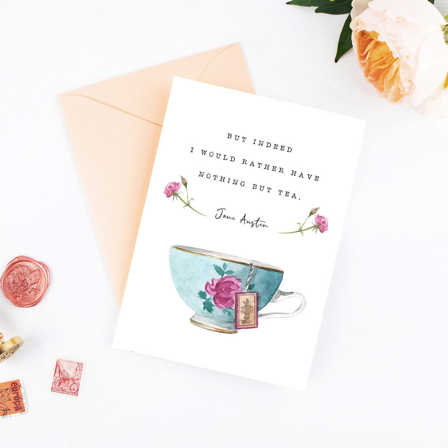 Mansfield Park - 'Nothing But Tea' Literary Quote Card
