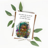 Louisa May Alcott - 'Some Books Are So Familiar' Literary Quote Card