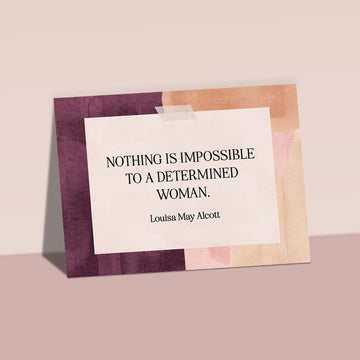 Louisa May Alcott - 'A Determined Woman' Postcard