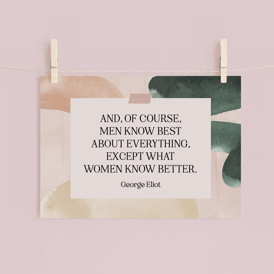 Middlemarch - 'What Women Know Better' Postcard