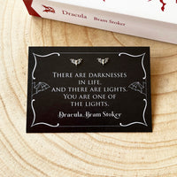 Dracula - 'You Are One Of The Lights' Bat Stud Earrings