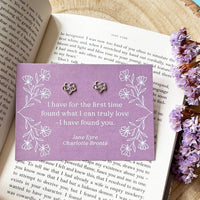 Jane Eyre - 'What I Can Truly Love' Infinity Heart Stud Earrings