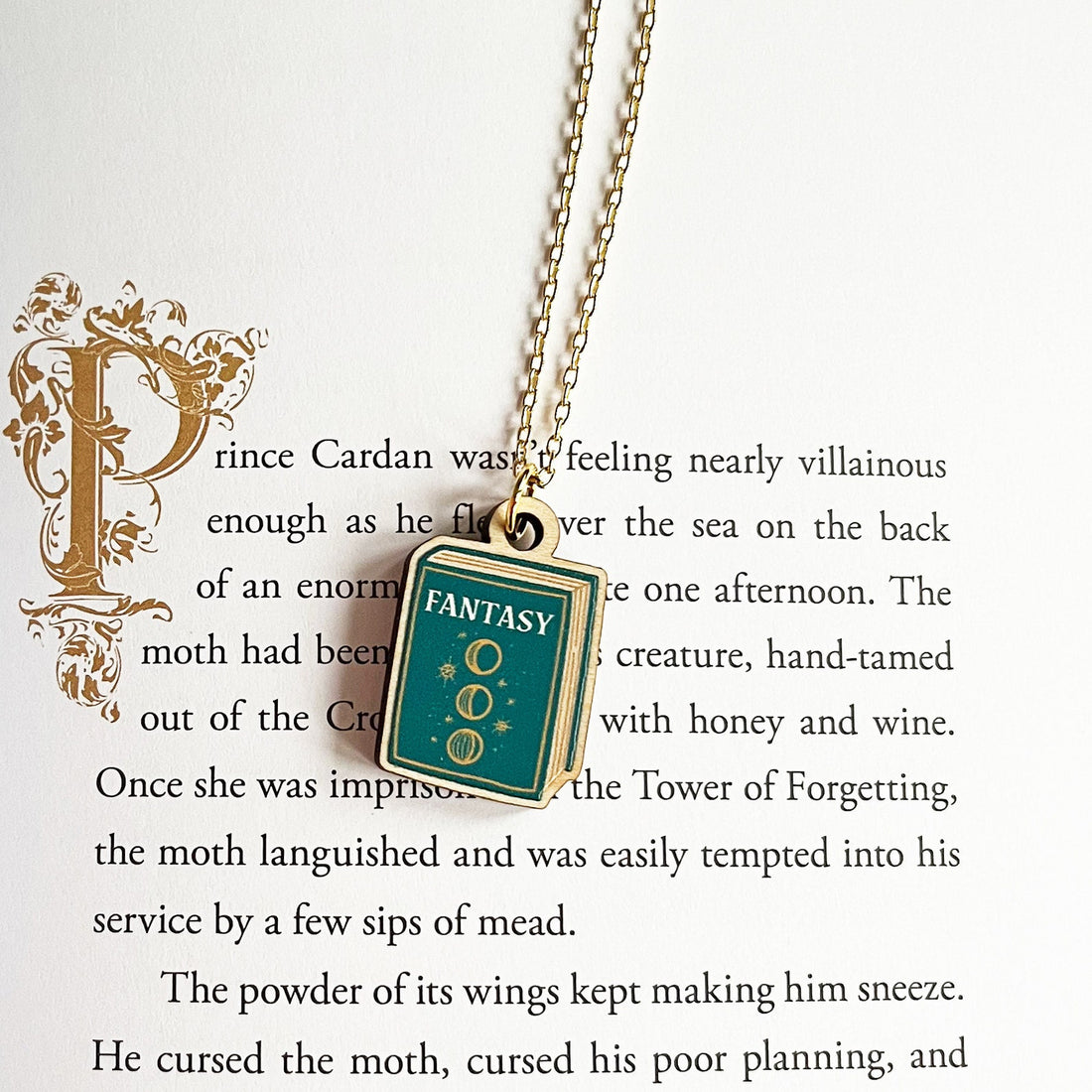 The Fantasy Reader Book Necklace