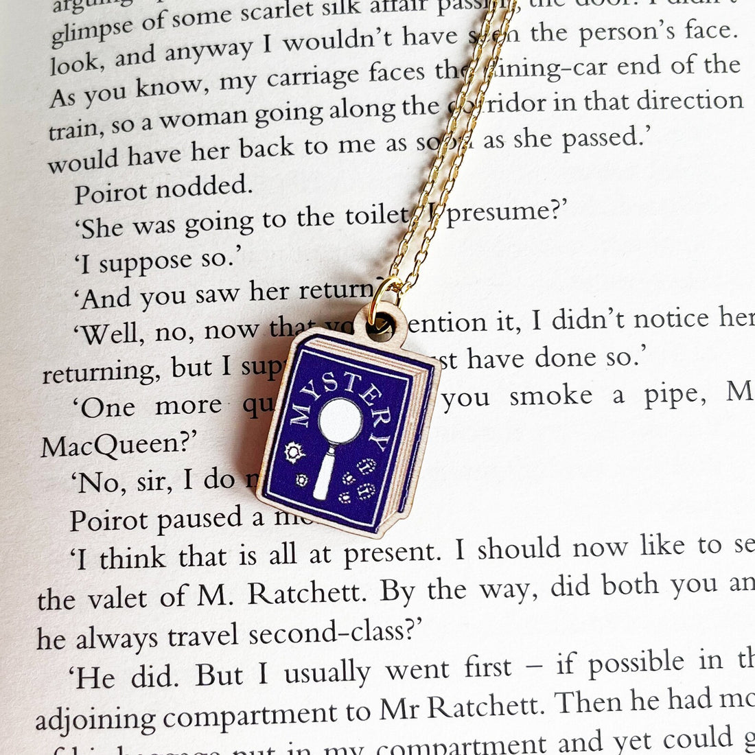 The Mystery Reader Book Necklace