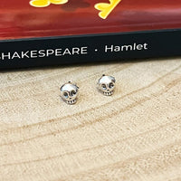 Hamlet - 'Nothing Either Good Or Bad' Skull Stud Earrings