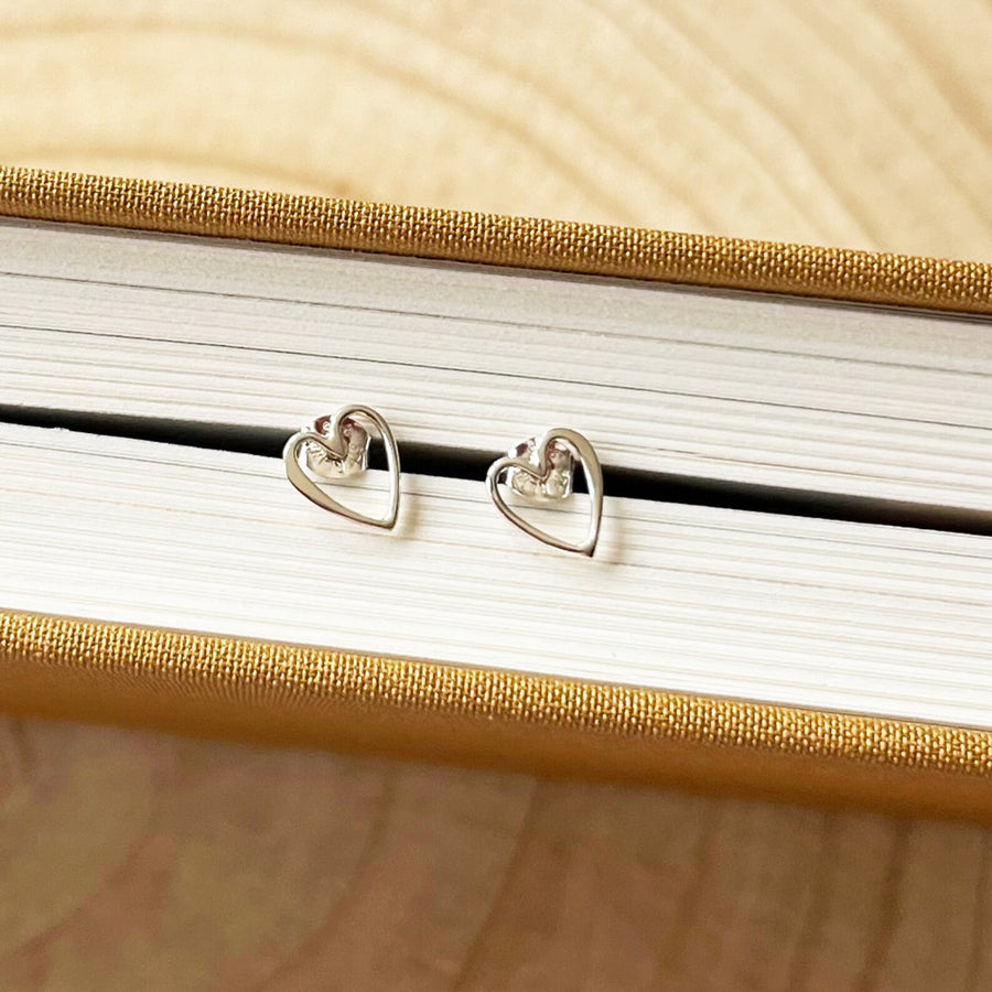 Pride and Prejudice - 'How Ardently I Admire and Love You' Heart Stud Earrings