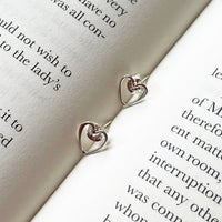 Pride and Prejudice - 'How Ardently I Admire and Love You' Heart Stud Earrings