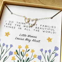 Little Women - 'Families Are The Most Beautiful Things' Linked Hearts Necklace