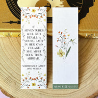 Northanger Abbey - 'If Adventures Will Not Befall A Young Lady' Bookmark