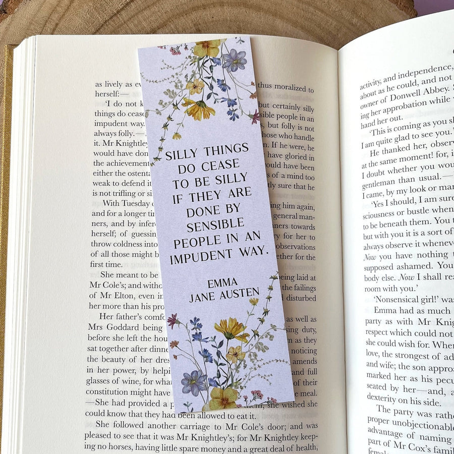 Emma - 'Silly Things Do Cease To Be Silly' Bookmark