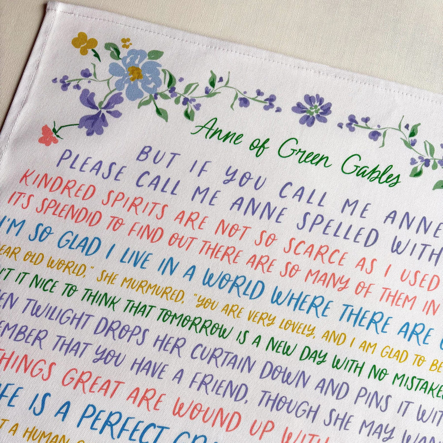 Anne of Green Gables Quotes Tea Towel