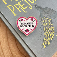 Romance Book Club Wooden Pin