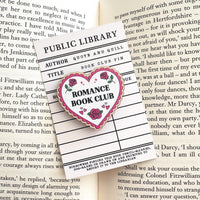 Romance Book Club Wooden Pin