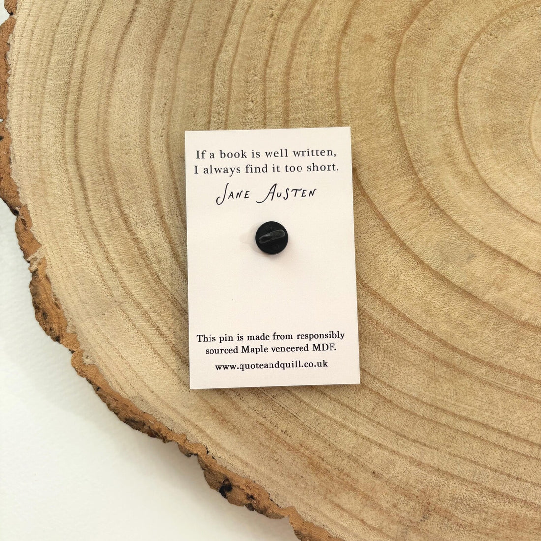 Fantasy Book Club Wooden Pin