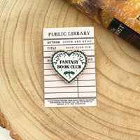 Fantasy Book Club Wooden Pin