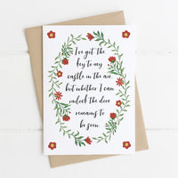 Little Women - 'The Key To My Castle' Literary Quote Card