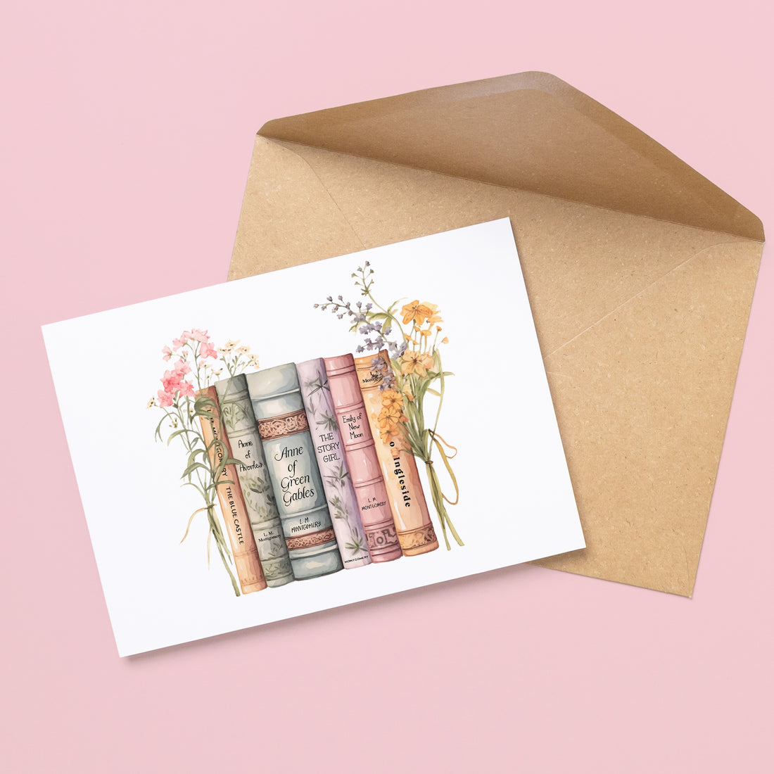 L. M. Montgomery Book Stack Card