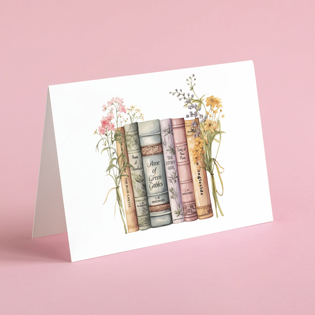 L. M. Montgomery Book Stack Card