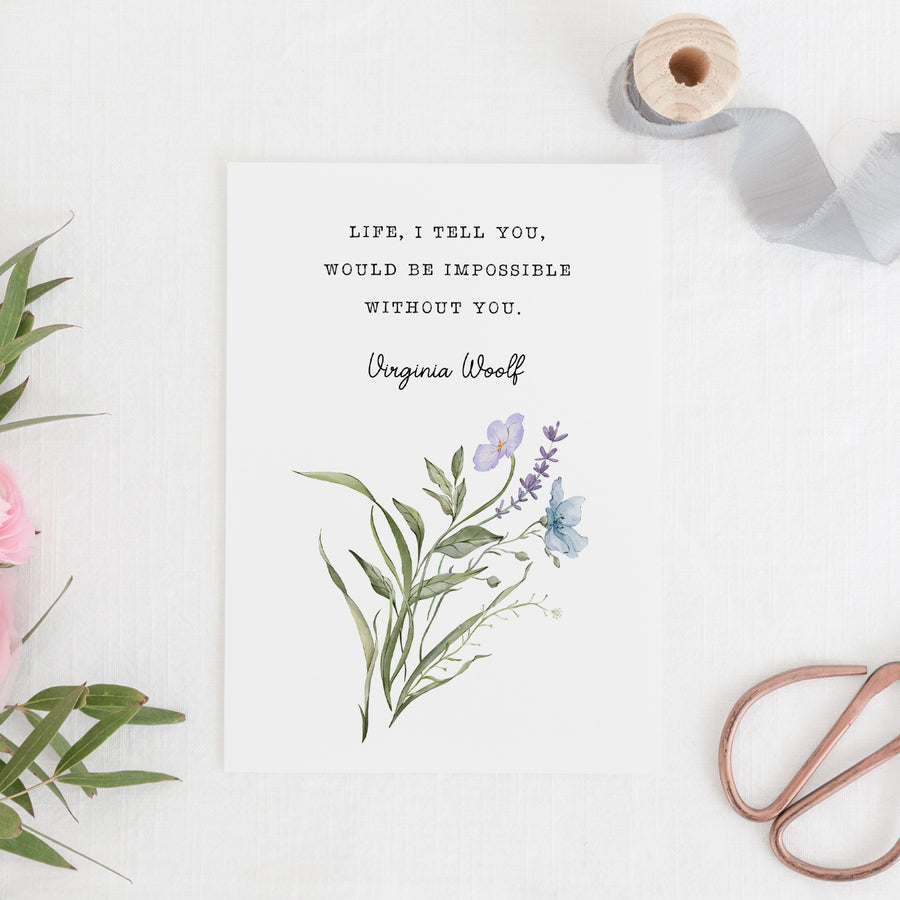 Night and Day - 'Impossible Without You' Literary Quote Card