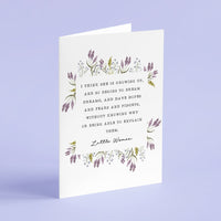 Little Women - 'She Is Growing Up' Literary Quote Card