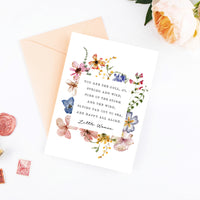 Little Women - 'Strong And Wild' Literary Quote Card