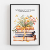 Louisa May Alcott - 'Some Books Are So Familiar' Book Stack Print