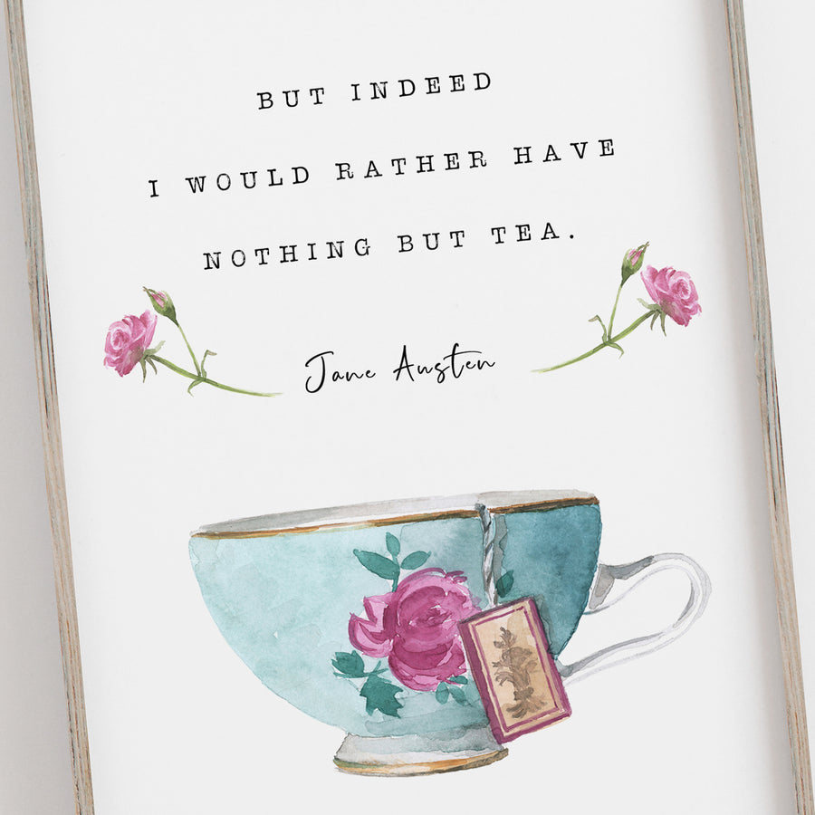 Mansfield Park - 'Nothing But Tea' Literary Print