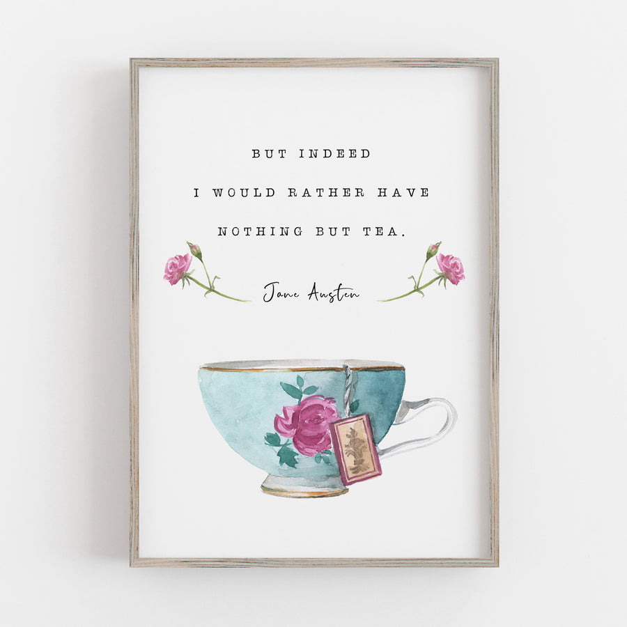 Mansfield Park - 'Nothing But Tea' Literary Print