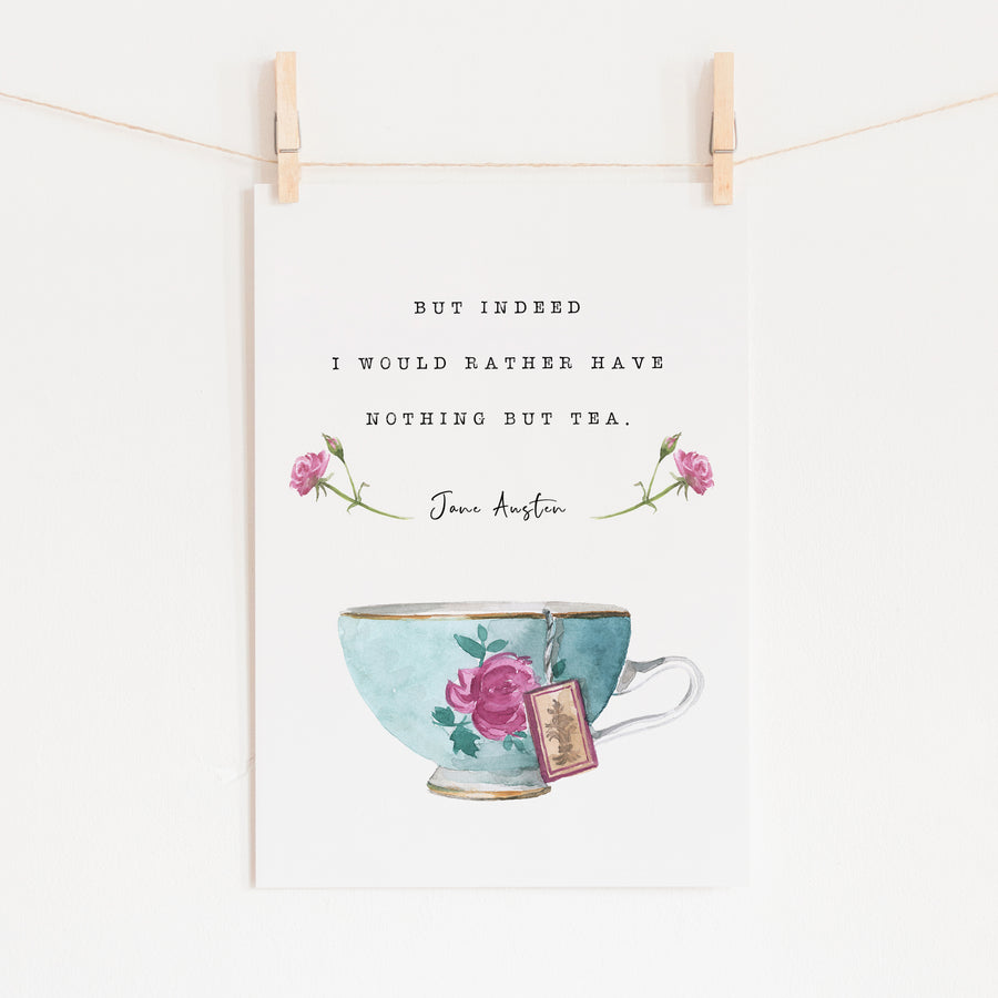 Mansfield Park - 'Nothing But Tea' Literary Print