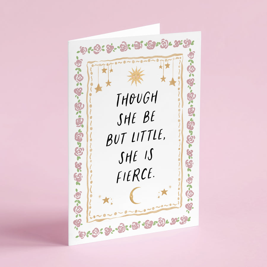 A Midsummer Night's Dream - 'She Is Fierce' Literary Quote Card