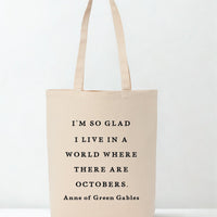 A World Where There Are Octobers Recycled Cotton Tote Bag