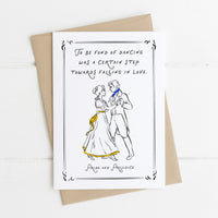 Pride and Prejudice - 'Fond Of Dancing' Literary Quote Card