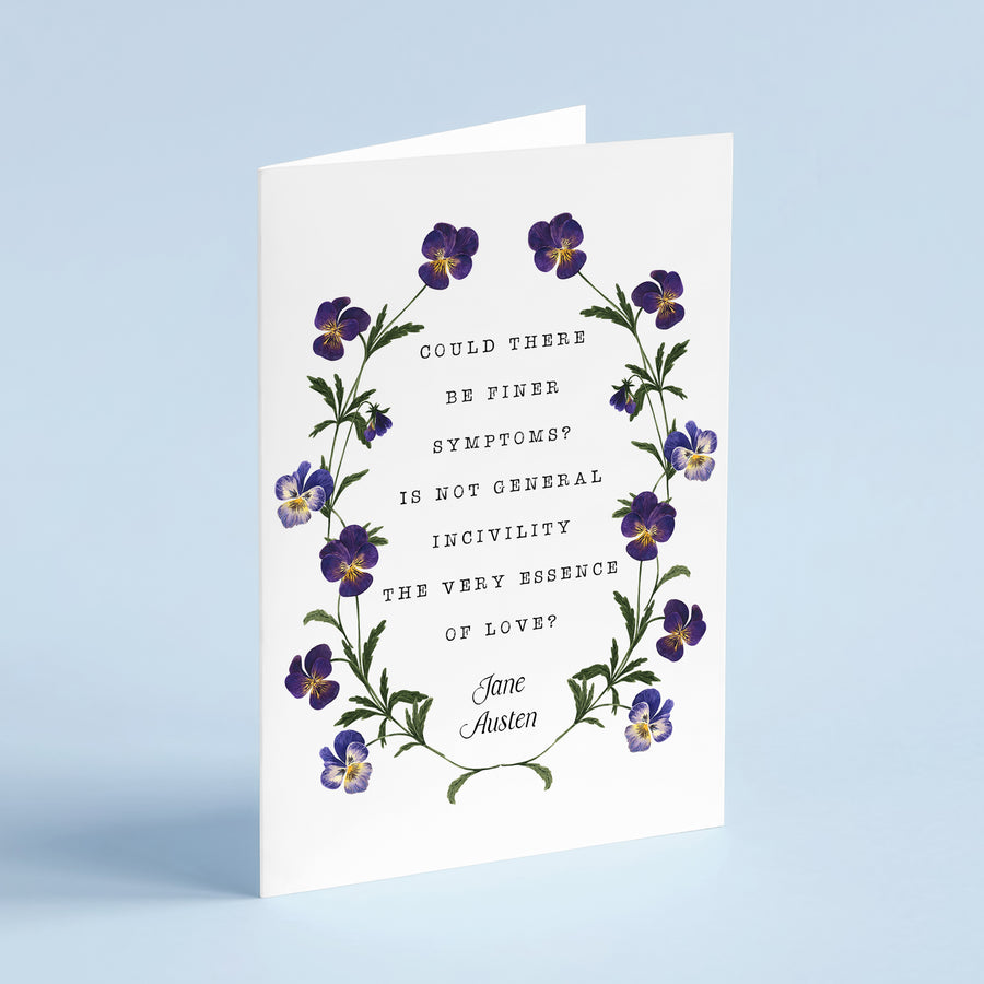 Pride and Prejudice - 'The Very Essence Of Love' Literary Quote Card