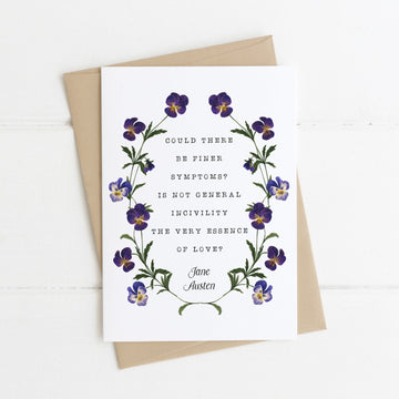 Pride and Prejudice - 'The Very Essence Of Love' Literary Quote Card