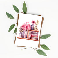 Romance Tropes Book Shelf Card