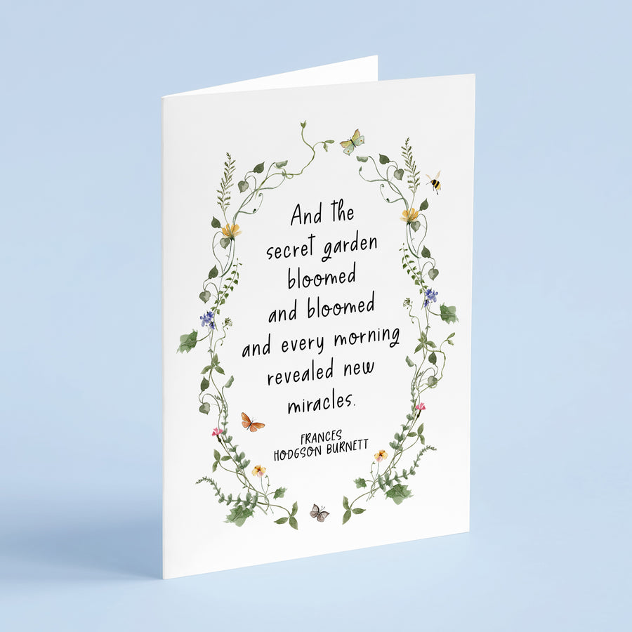 The Secret Garden - 'Bloomed And Bloomed' Literary Quote Card