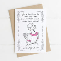 Louisa May Alcott - 'Some Books Are So Familiar' Literary Quote Card