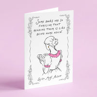 Louisa May Alcott - 'Some Books Are So Familiar' Literary Quote Card
